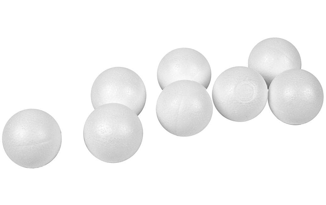 Creativ Company Styropor-Kugeln, Polystyrol, Weiss, Ø 4 cm, 100 Stk., 543022