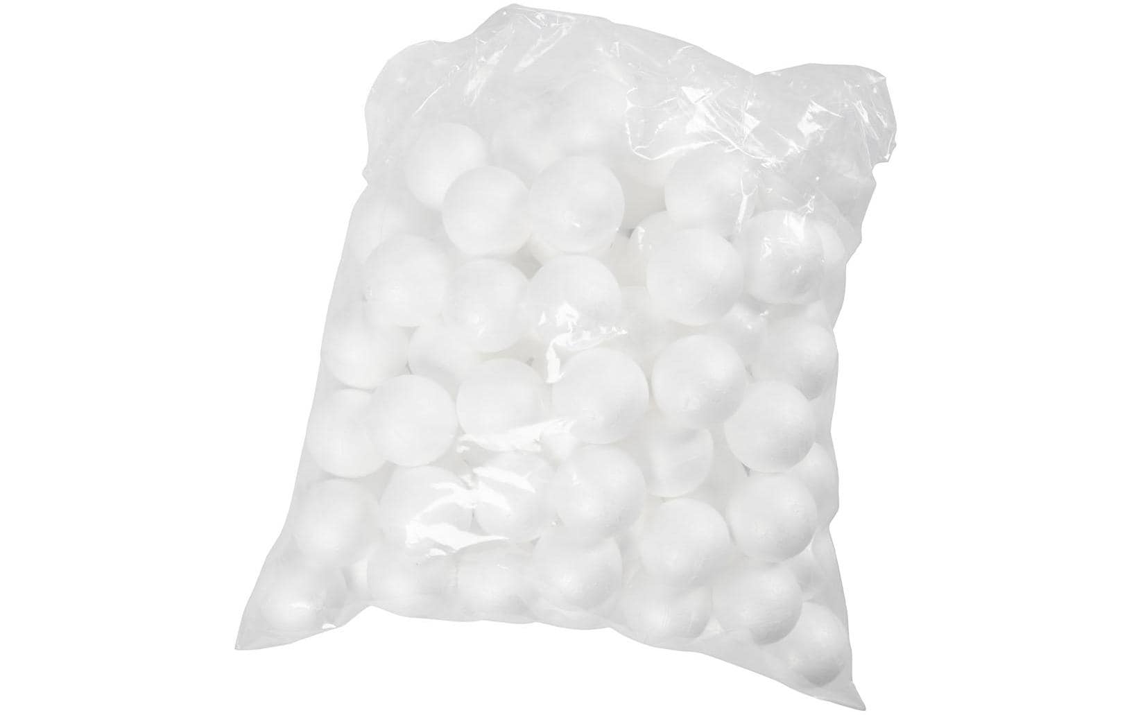 Creativ Company Styropor-Kugeln, Polystyrol, Weiss, Ø 4 cm, 100 Stk., 543022