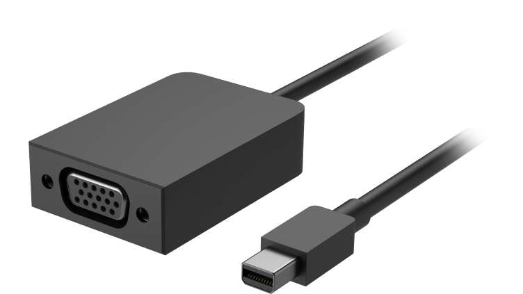 Microsoft Surface EJQ-00004 Adapter Mini DisplayPort zu VGA (D-Sub) – 1920 × 1200, DisplayPort 1.1a – Schwarz