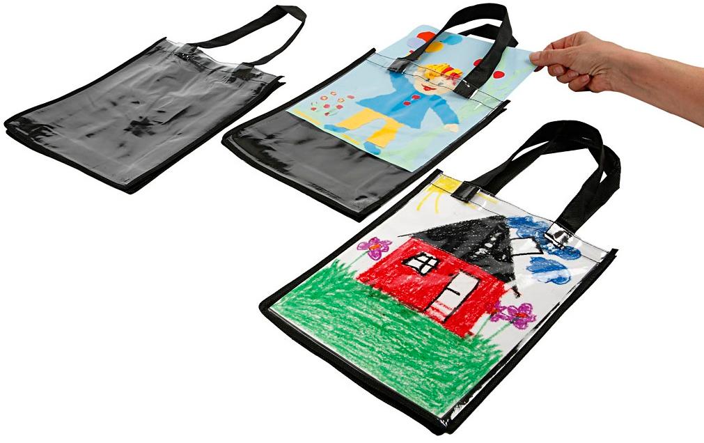 Creativ Company Stofftasche, Schwarz, 230×300×70 mm