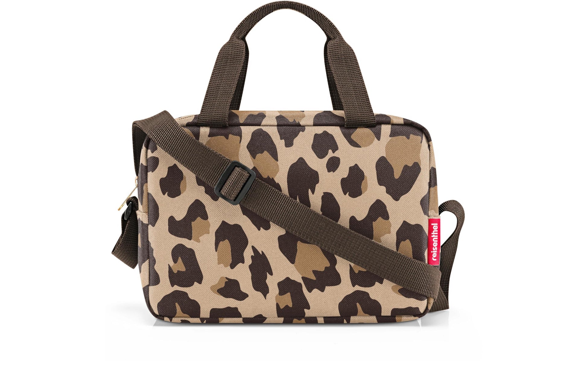 Reisenthel Umhängetasche, 3 l, Polyester (rPET), Braun, Motiv Leo Macchiato, 23,5 × 16 × 12 cm