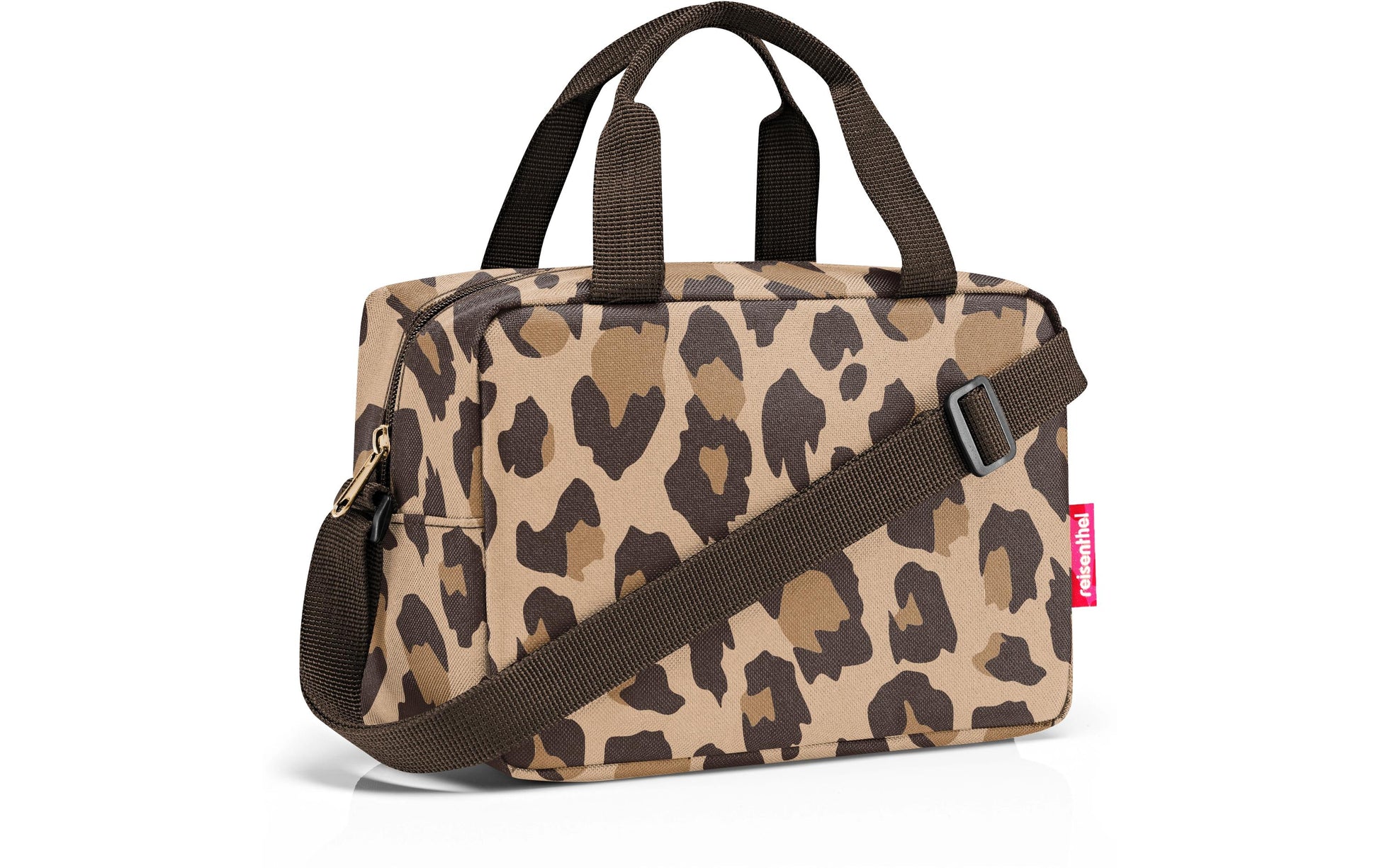 Reisenthel Umhängetasche, 3 l, Polyester (rPET), Braun, Motiv Leo Macchiato, 23,5 × 16 × 12 cm