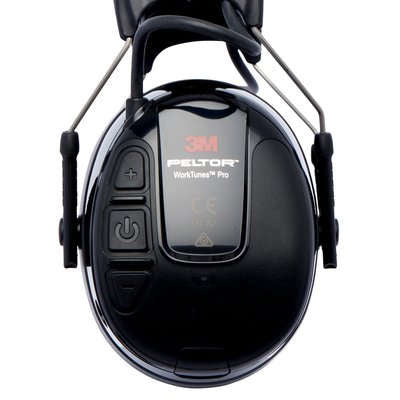 3M WorkTunes Pro HRXS220A Elektronischer Kapselgehörschutz – Radio – SNR 32 dB – Schwarz