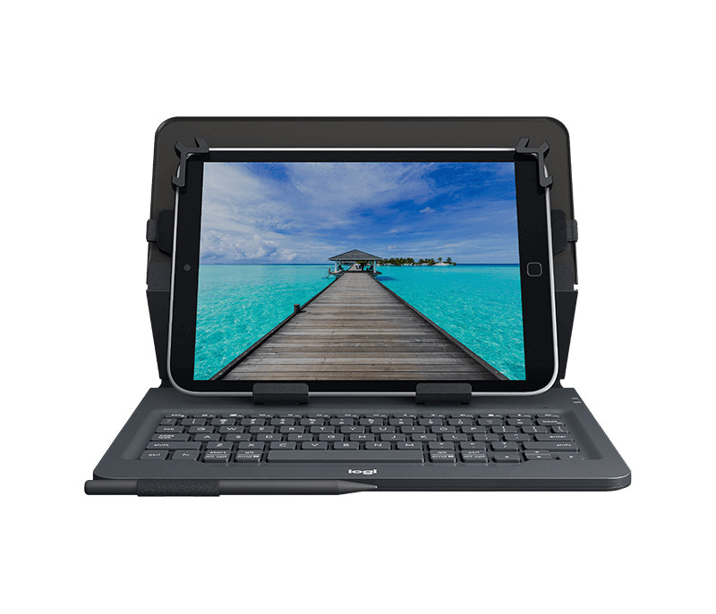 Logitech Tastatur-Case für Tablets 9"–10" – Bluetooth, QWERTY (IT), spritzwassergeschützt – Schwarz