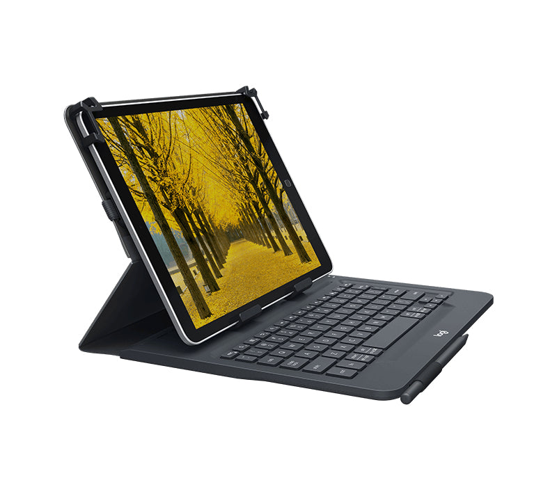 Logitech Tastatur-Case für Tablets 9"–10" – Bluetooth, QWERTY (IT), spritzwassergeschützt – Schwarz