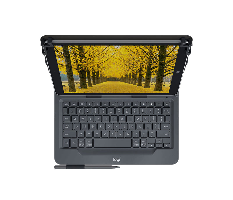 Logitech Tastatur-Case für Tablets 9"–10" – Bluetooth, QWERTY (IT), spritzwassergeschützt – Schwarz