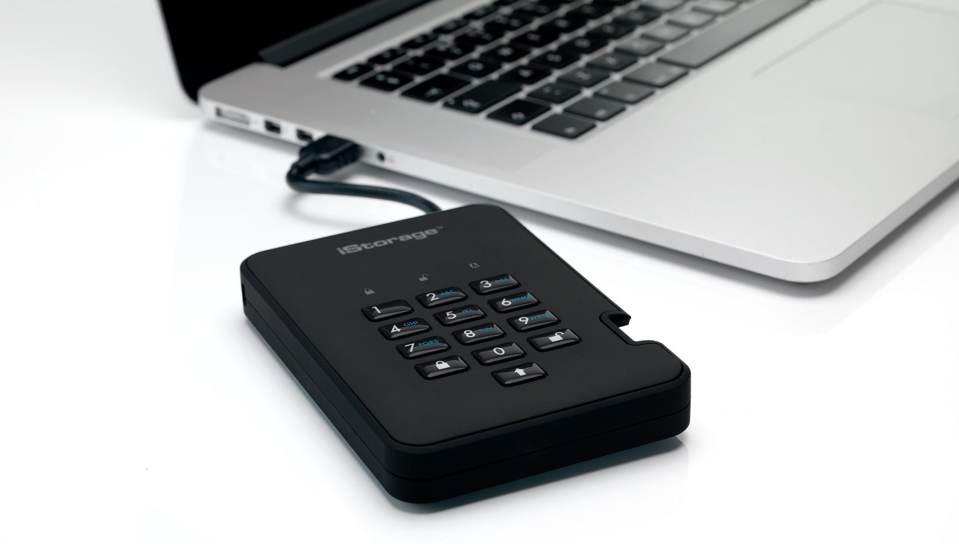 iStorage diskAshur2 – 2 TB 2,5" verschlüsselte USB-SSD – für Windows/Mac/Linux/Android