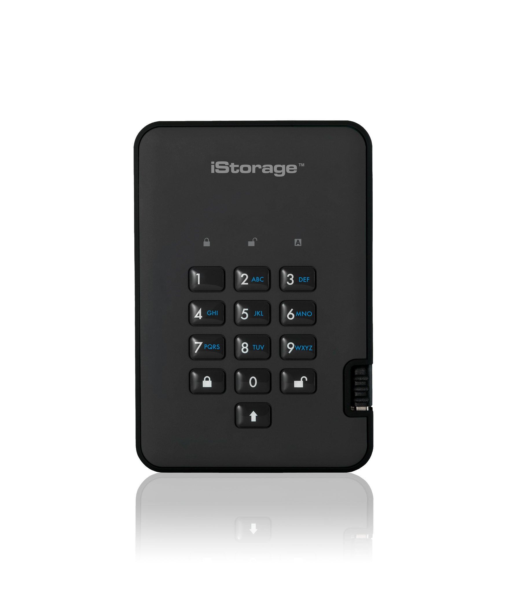 iStorage diskAshur2 – 2 TB 2,5" verschlüsselte USB-SSD – für Windows/Mac/Linux/Android