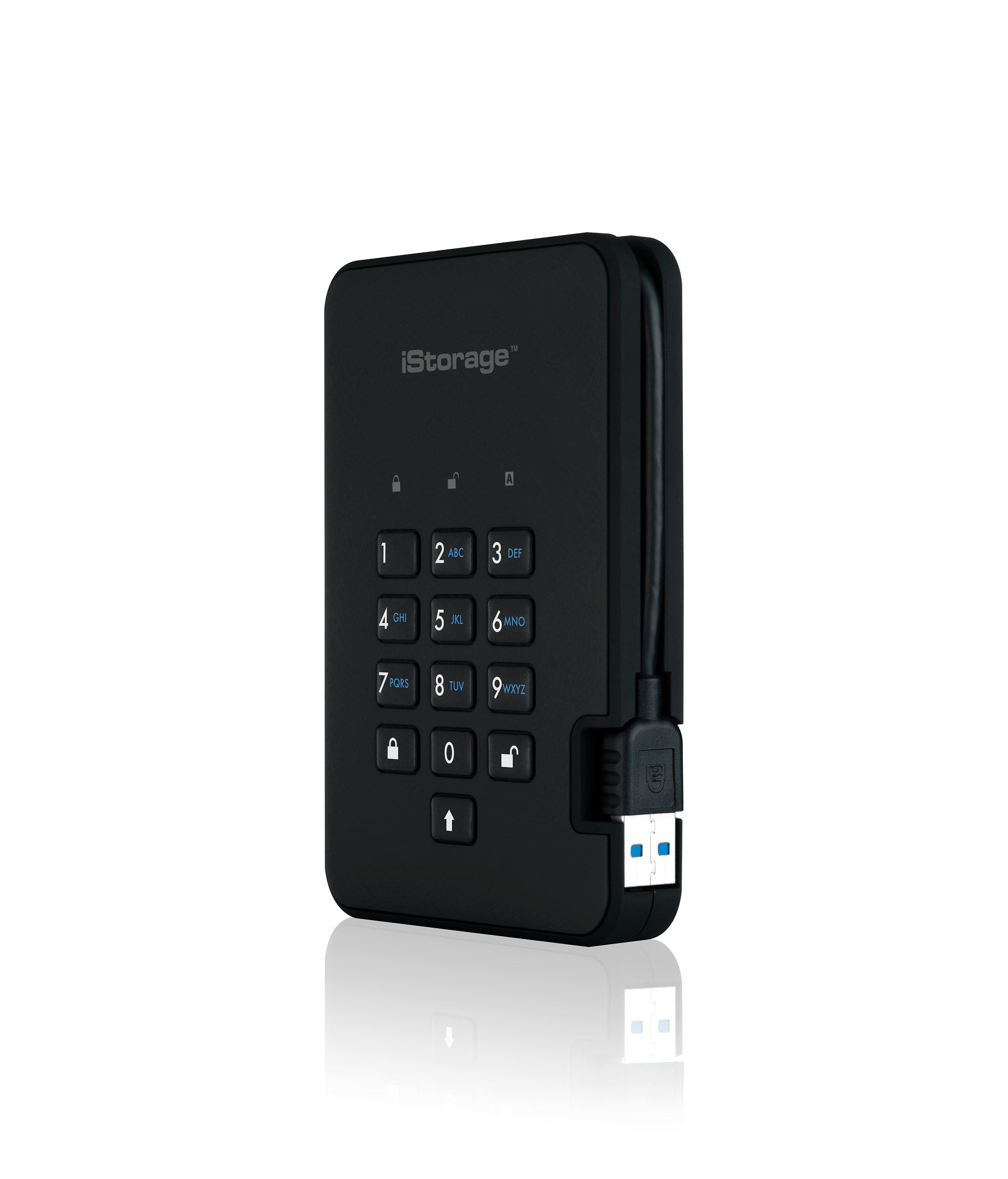 iStorage diskAshur2 – 2 TB 2,5" verschlüsselte USB-SSD – für Windows/Mac/Linux/Android