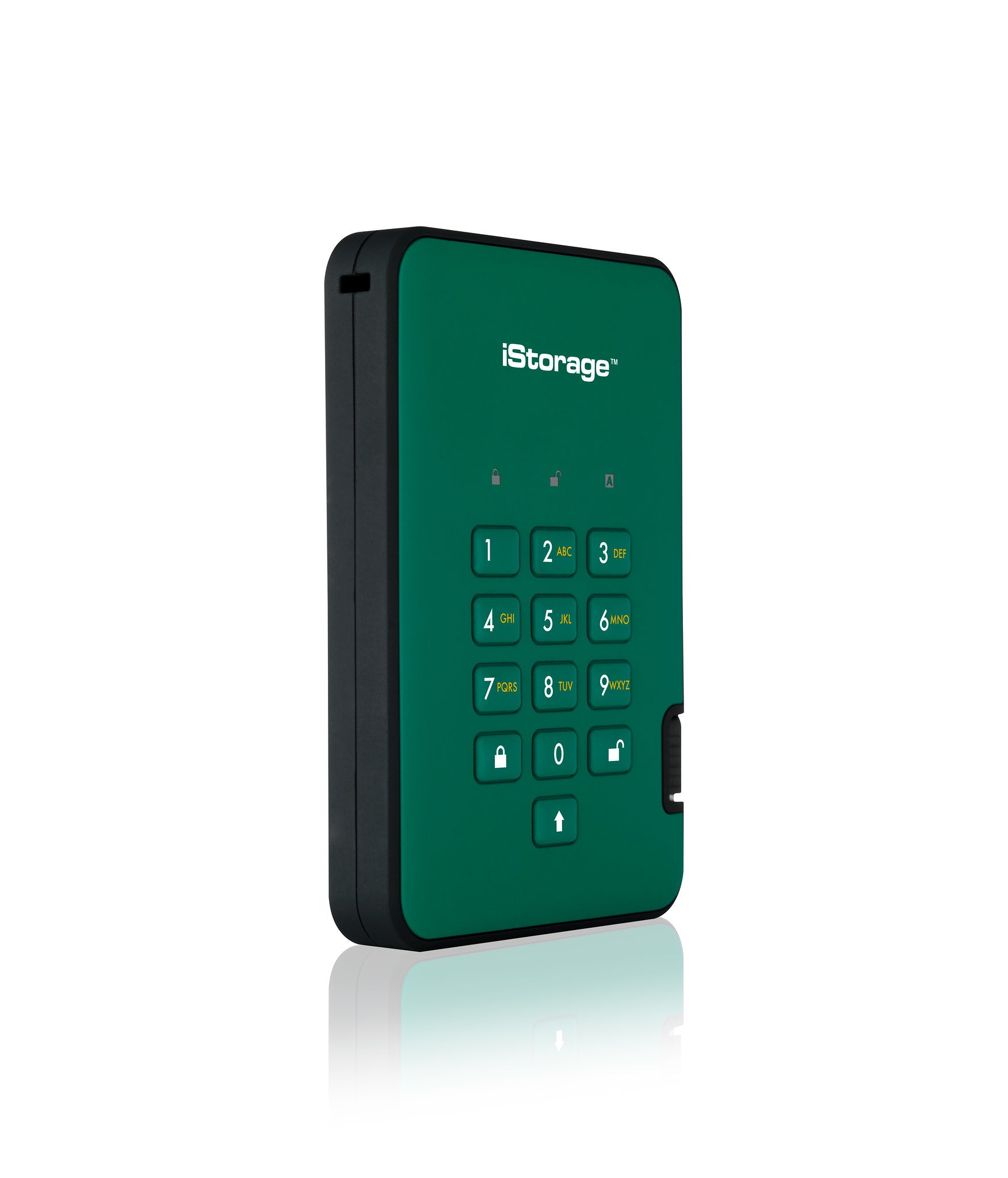 iStorage diskAshur2 IS-DA2-256-4000-R 4 TB – USB 3.2 Gen 1 (USB-A), 256-Bit AES-XTS Hardwareverschlüsselung, Grün