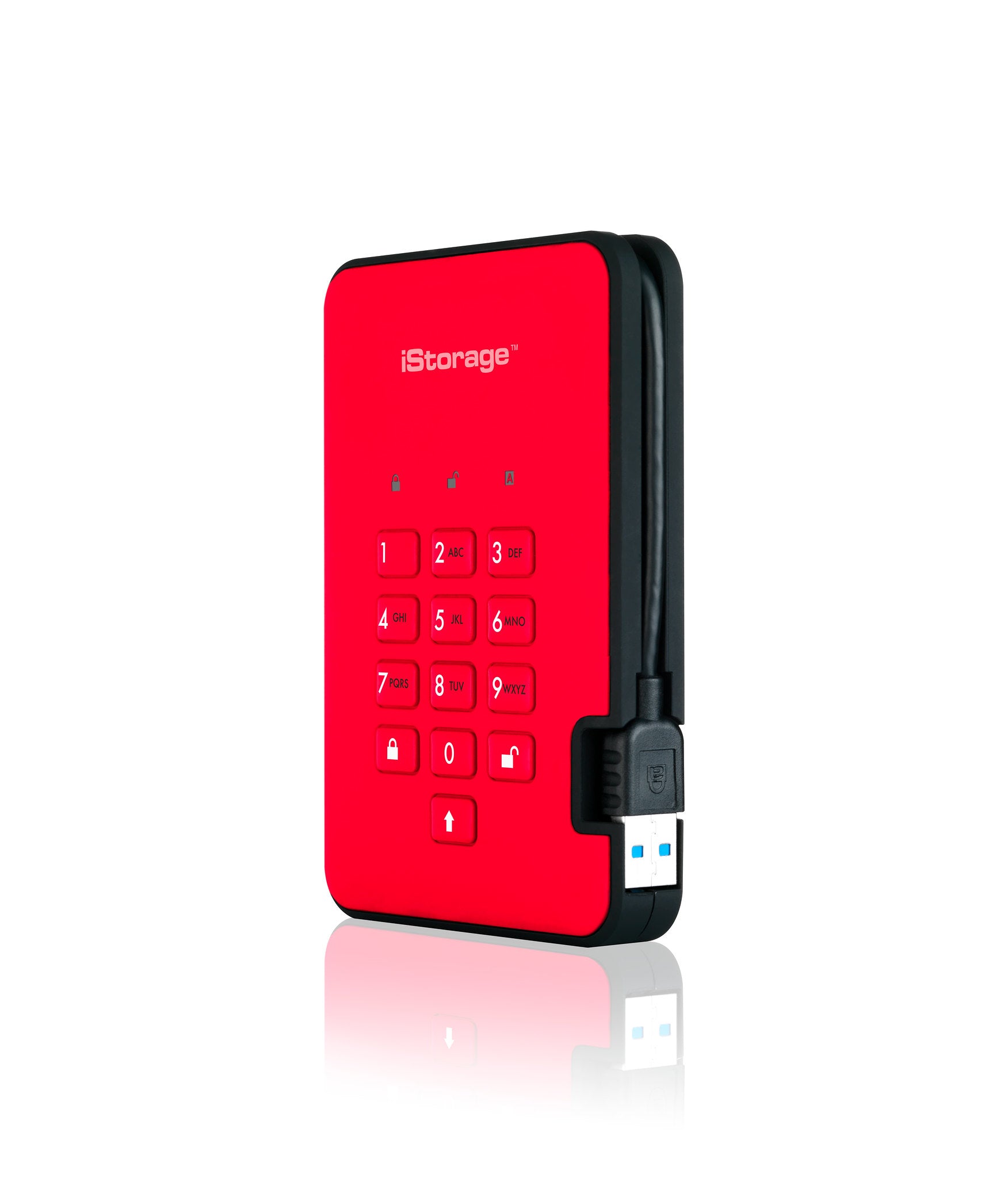 iStorage diskAshur2 IS-DA2-256-4000-R – 4 TB HDD, USB 3.2 Gen 1 (USB-A), 256-Bit AES-XTS (FIPS)