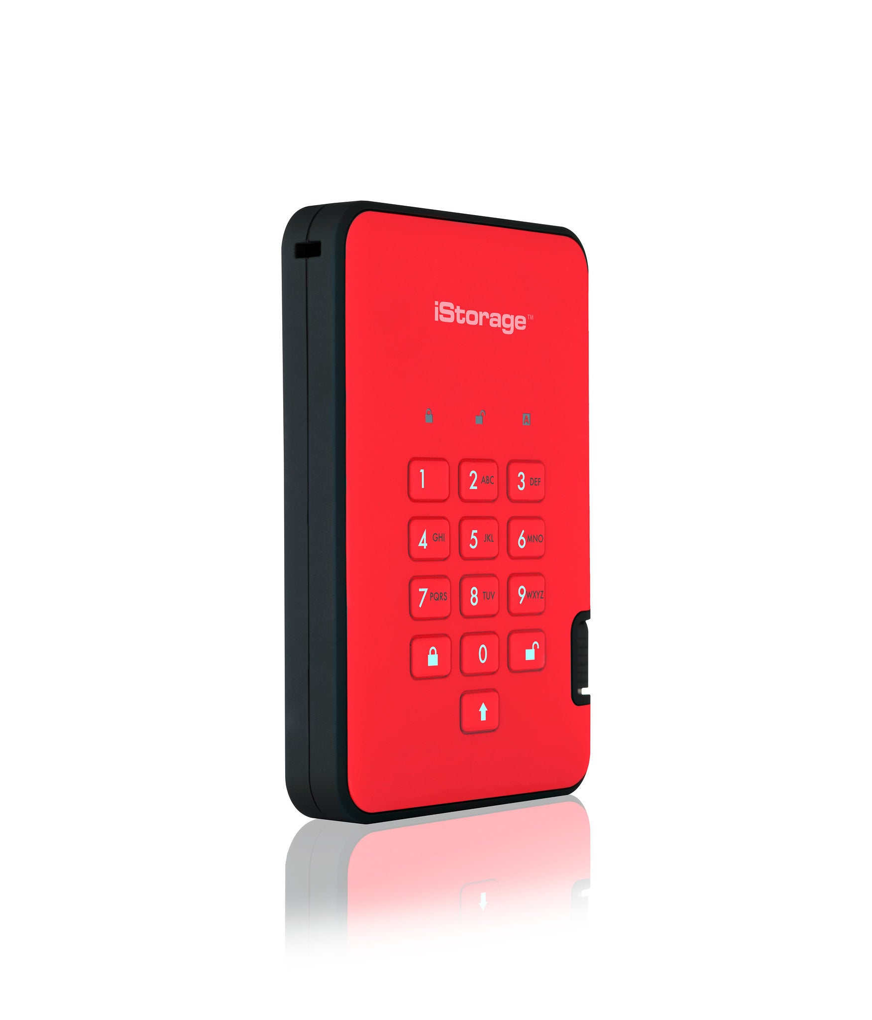 iStorage diskAshur2 256GB 256-bit – 2,5" SSD, USB 3.2 Gen 1 (USB Typ-A), Rot