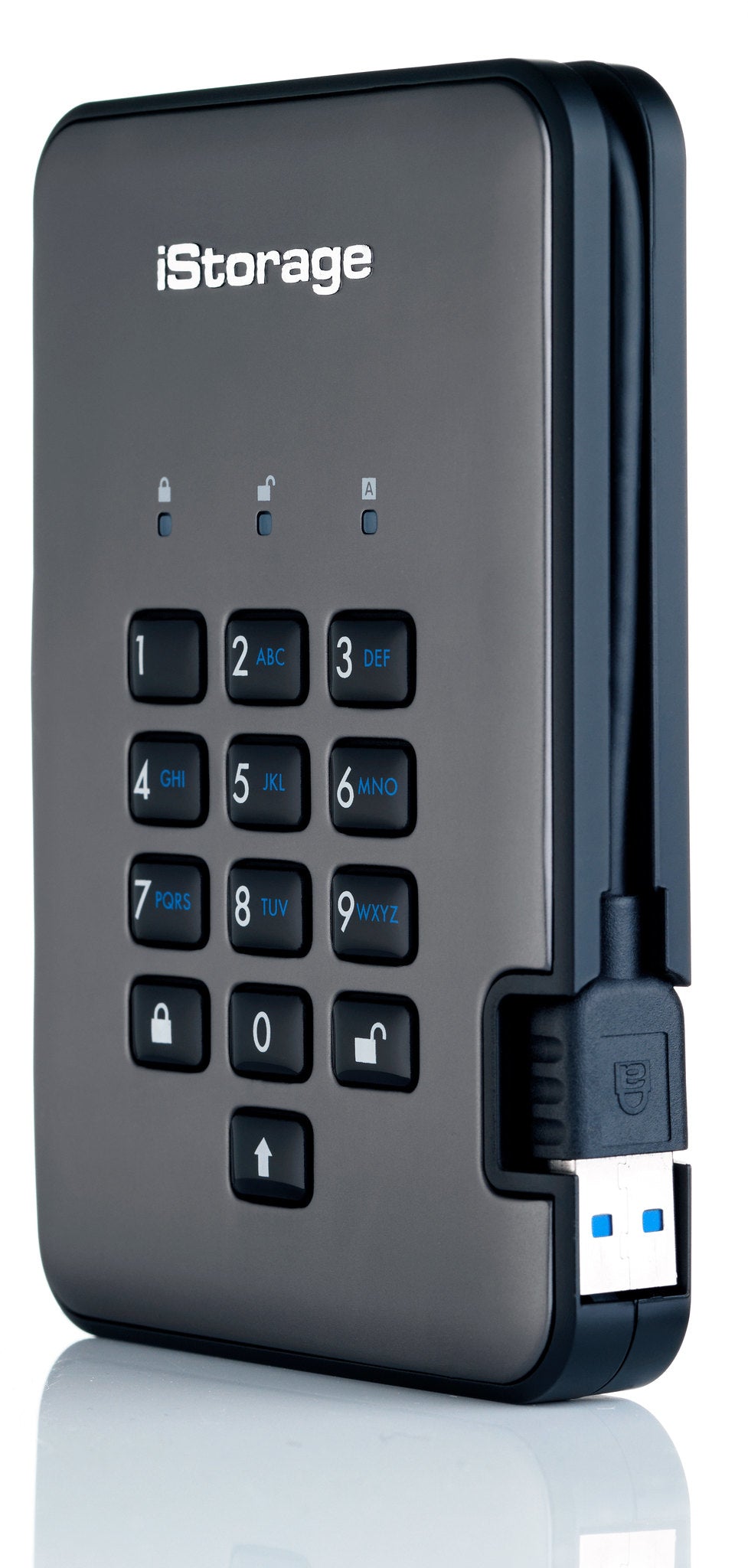 iStorage diskAshur Pro2 – 2,5" SSD, 8 TB, USB 3.2 Gen 1, FIPS 140-2 Level 3, Hardwareverschlüsselung