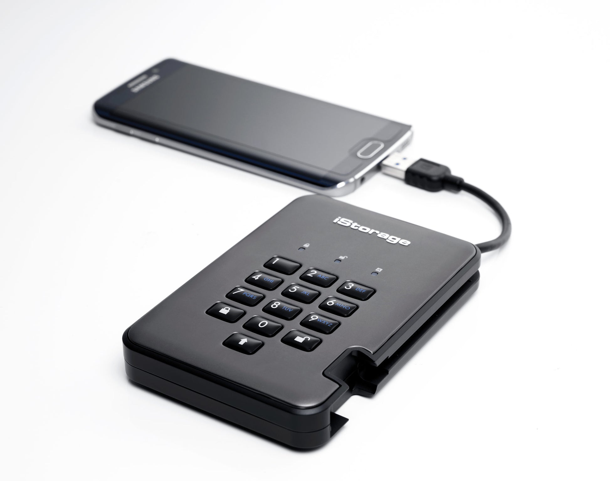 iStorage diskAshur Pro2 – 5 TB HDD vorinstalliert, für 2,5" HDD, USB 3,2 Gen 1