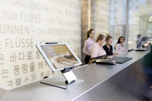 Durable Tablethalter – für Tablets 7–13", Aluminium/Stahl, Silber Metallic