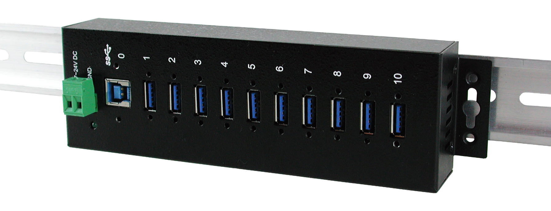 EXSYS EX-1110HMVS USB-Hub – USB 3.0, 10× USB-A, für Windows/Mac/Linux