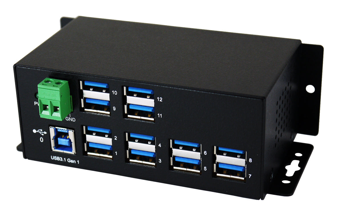 EXSYS EX-1112HMS USB-Hub – USB 3.0, 12× USB-A, für Windows/Mac/Linux