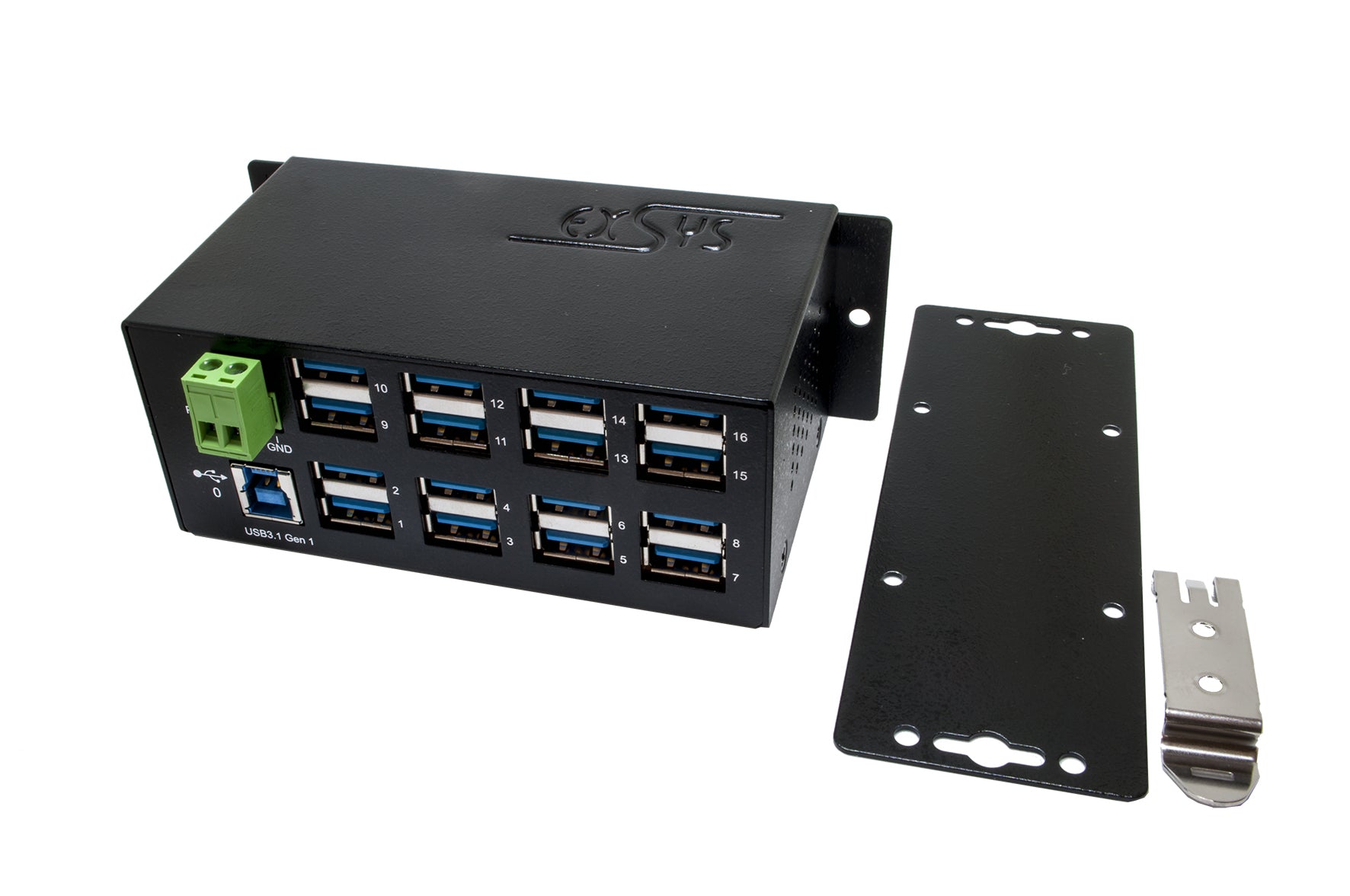 EXSYS EX-1113HMS USB-Hub – USB-B, 16× USB-A, für Windows/Mac/Linux
