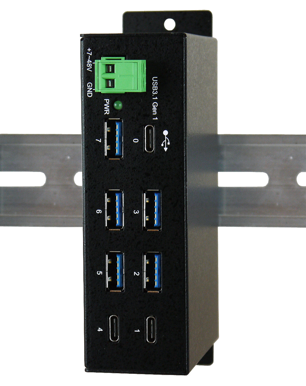 EXSYS EX-1196HMS USB-Hub – USB-C, 5× USB-A, 2× USB-C, für Windows/Mac/Linux