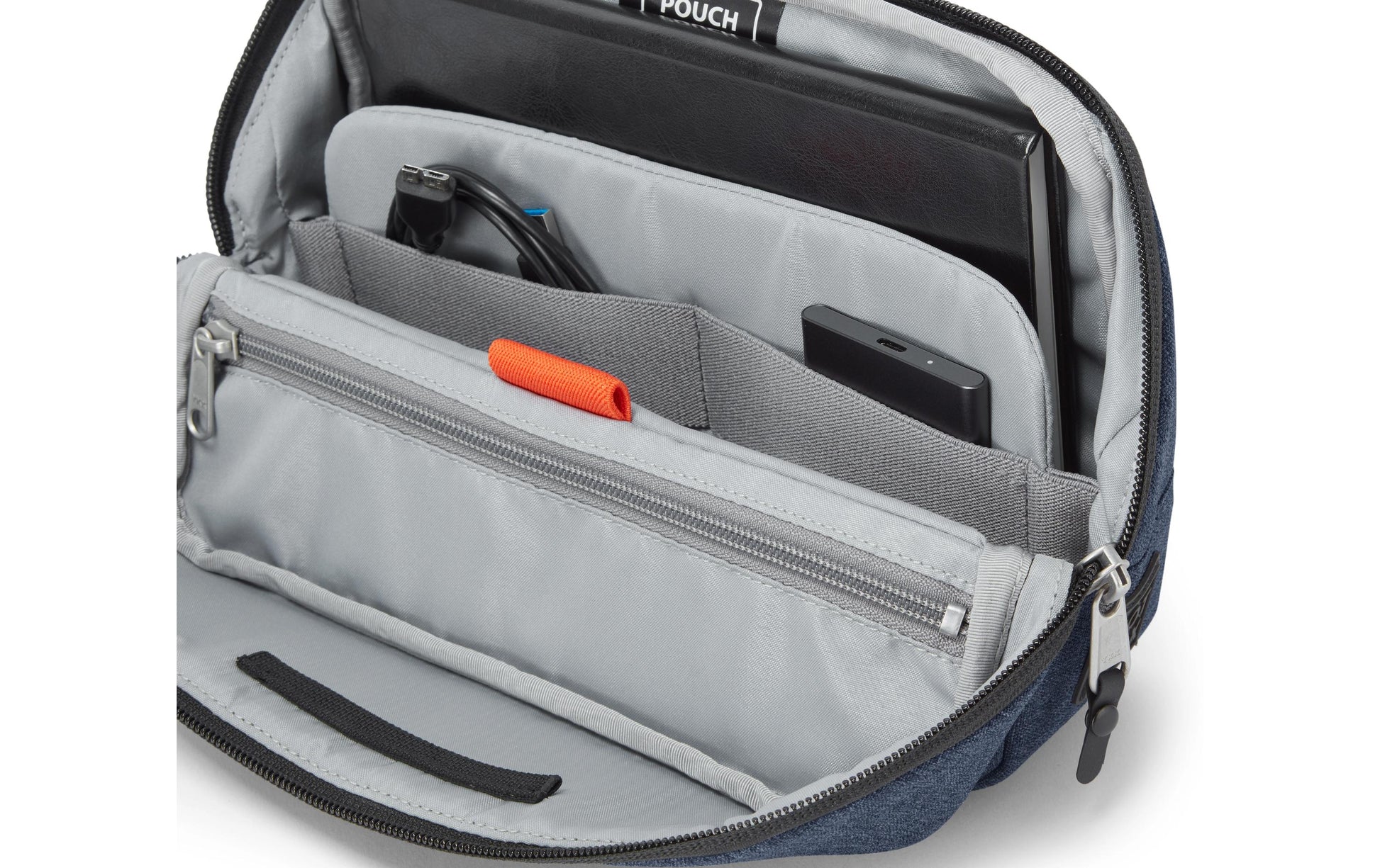 Hotbox Etui, leer, blau, Polyester, 27 × 18 × 8 cm