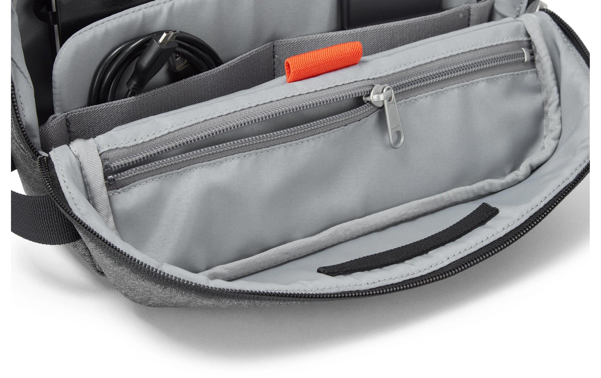 Hotbox Reissverschlusstasche, grau, Polyester, 27 × 18 × 8 cm