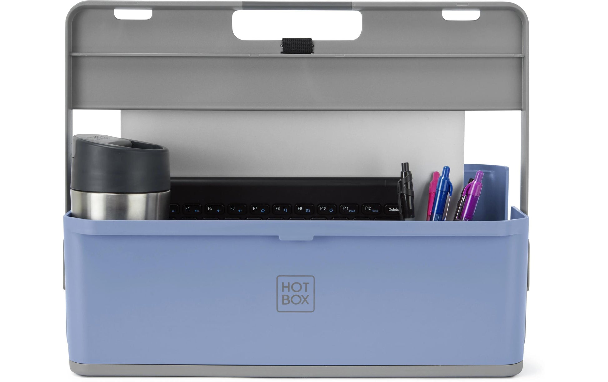 Hotbox Laptop-Ständer – bis 14,9", höhenverstellbar, mit 2 Schubladen – Blau