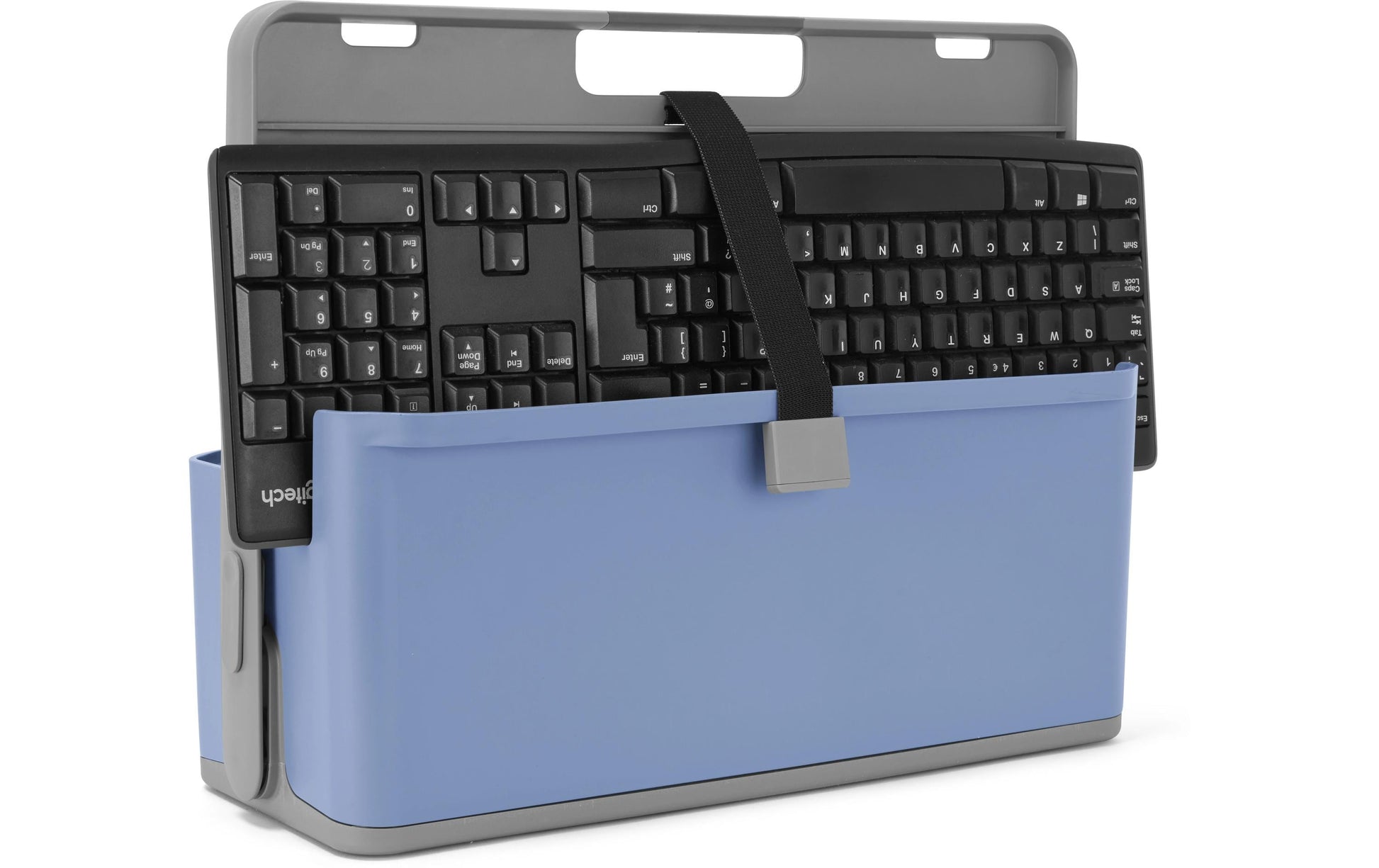 Hotbox Laptop-Ständer – bis 14,9", höhenverstellbar, mit 2 Schubladen – Blau
