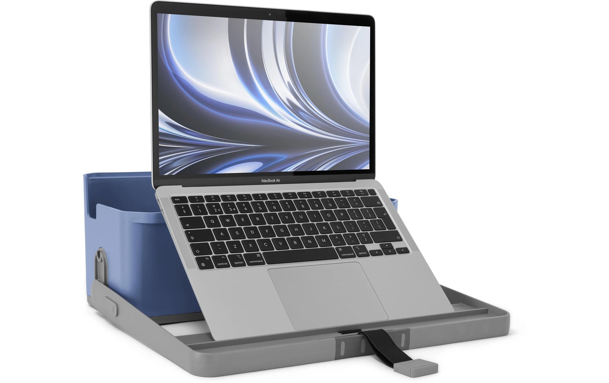 Hotbox Laptop-Ständer – bis 14,9", höhenverstellbar, mit 2 Schubladen – Blau