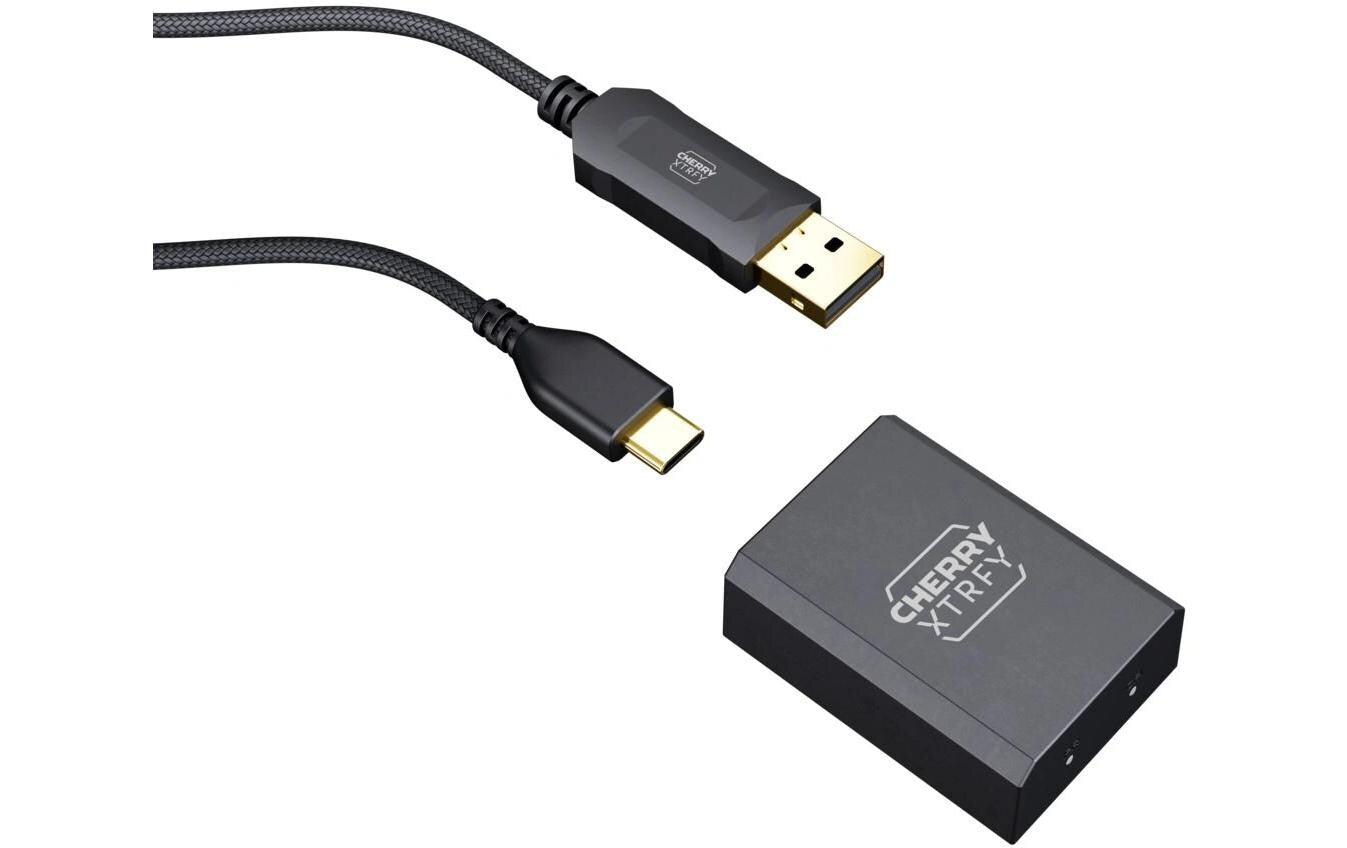 CHERRY XTRFY M68 Pro – Gaming-Maus – Kabellos (2,4 GHz), 26000 DPI, Rechtshänder, Schwarz/Silber