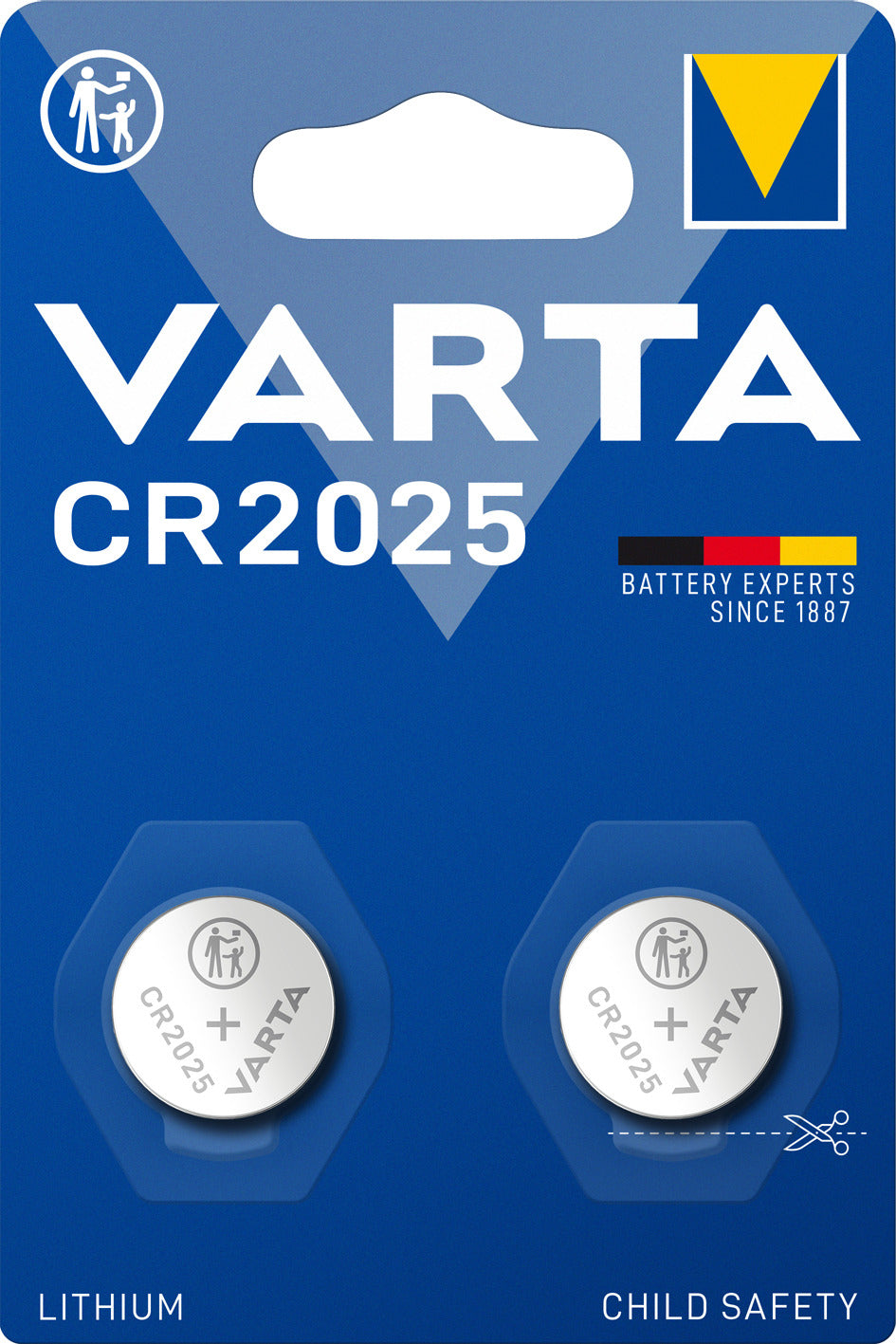 Varta Knopfzellen CR2025, Lithium, 3 V – 2 Stk.
