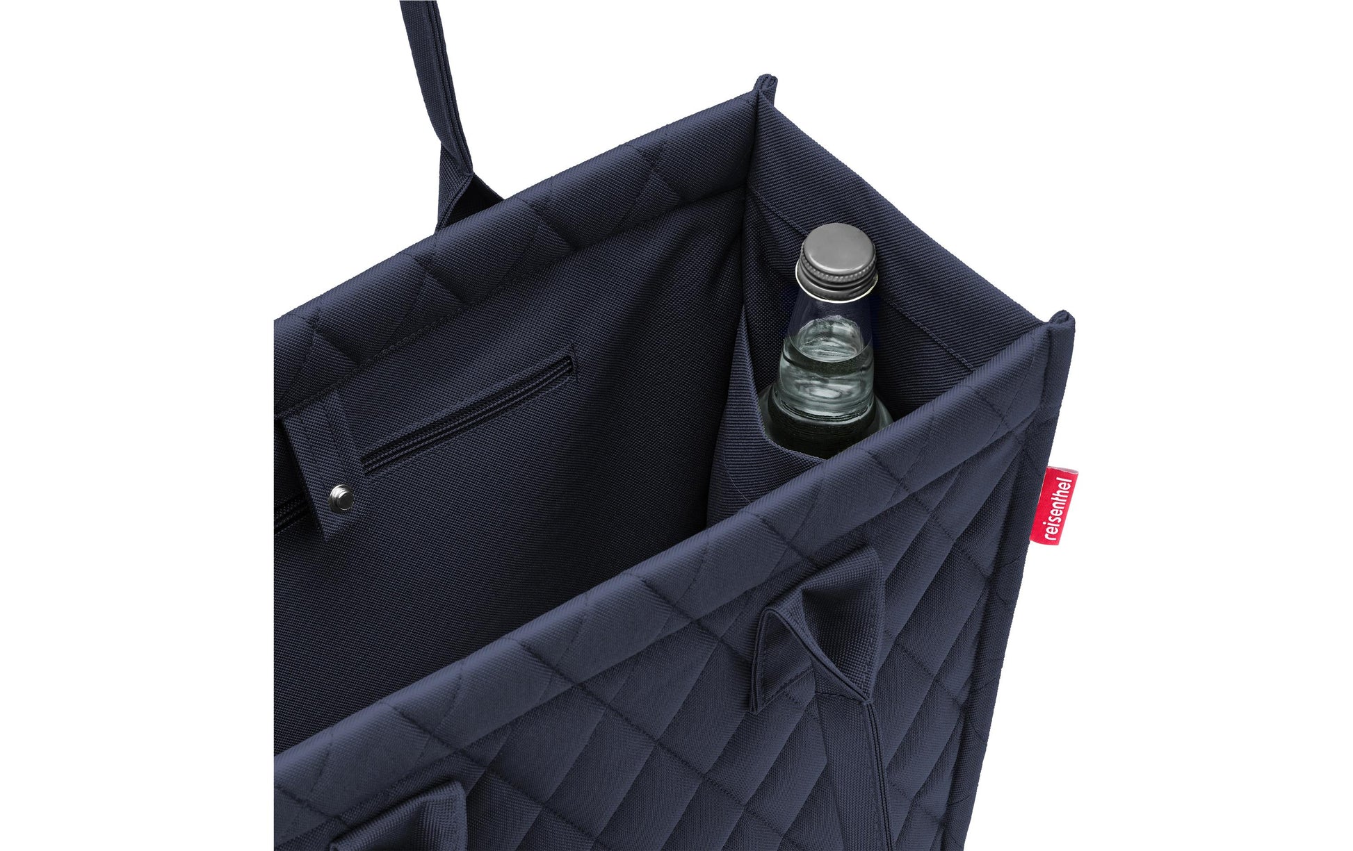 Reisenthel Stofftasche, Polyester, Motiv Rhombus Midnight Gold, 420×350×170 mm