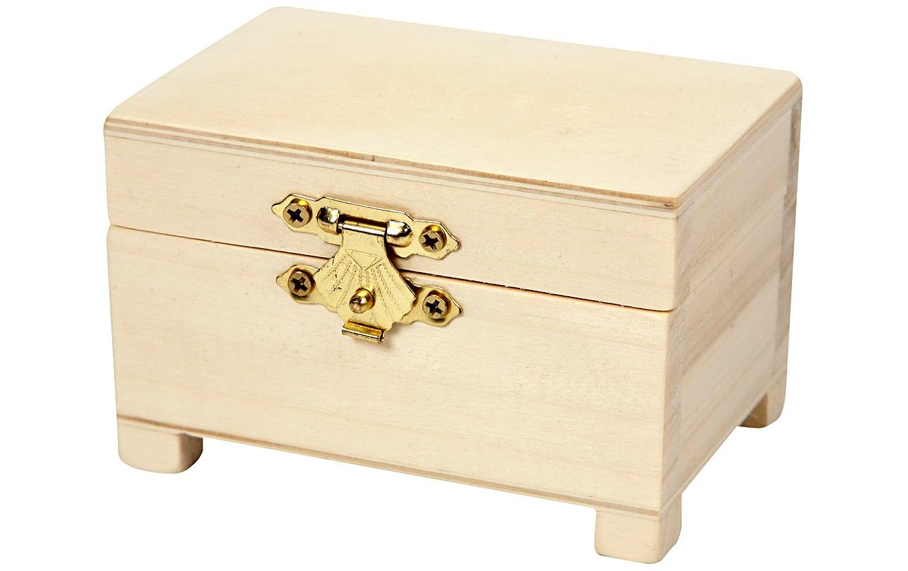 Creativ Company Geschenkbox Holz – 60 × 60 × 90 mm – 1 Stk.