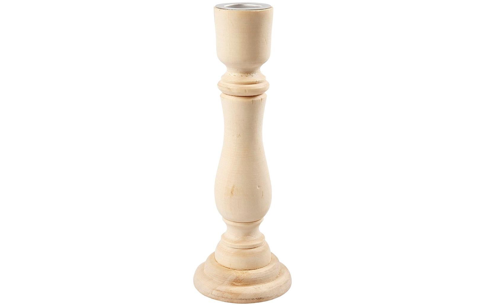 Creativ Company Kerzenständer – Metall & Holz, Braun – 16,5 cm – 1 Stück