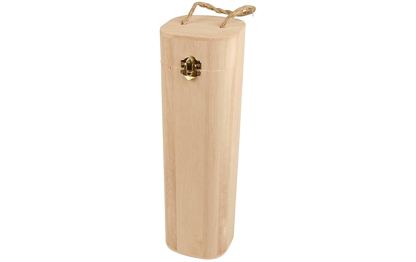 Creativ Company Geschenkbox Holz – 100 × 340 × 100 mm – für 1 Flasche