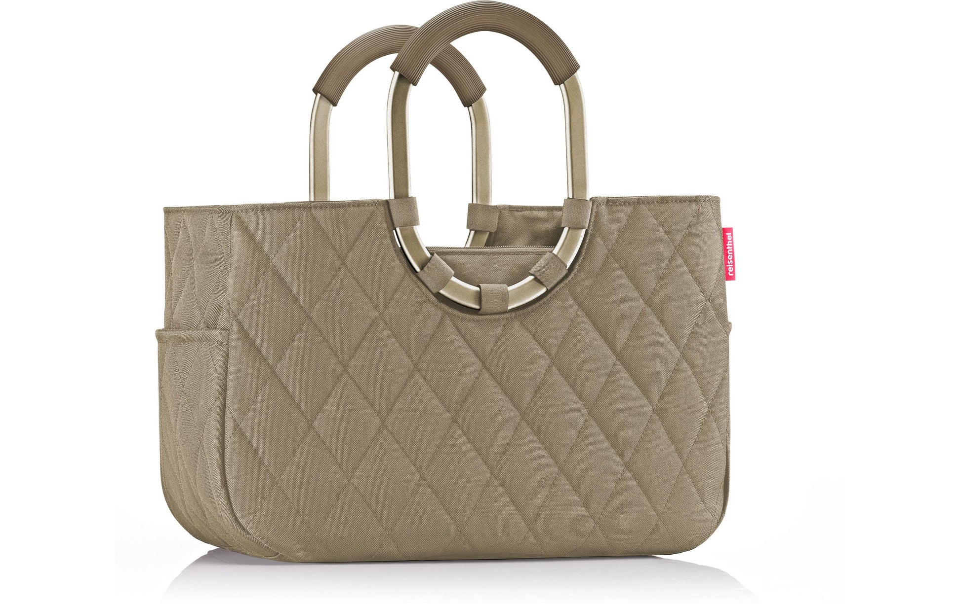 Reisenthel Stofftasche, Polyester, Motiv Rhombus Olive, 400×260×200 mm