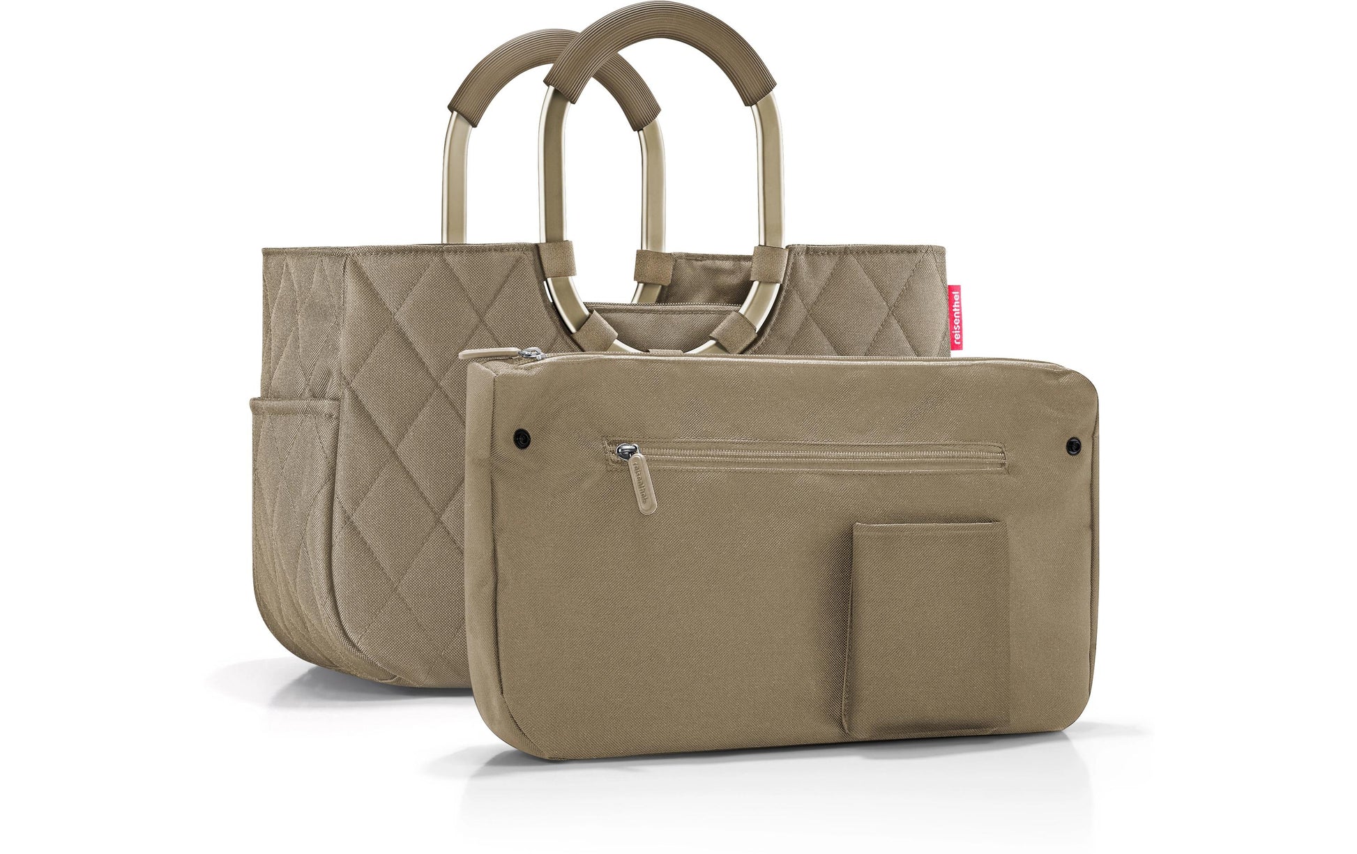 Reisenthel Stofftasche, Polyester, Motiv Rhombus Olive, 400×260×200 mm