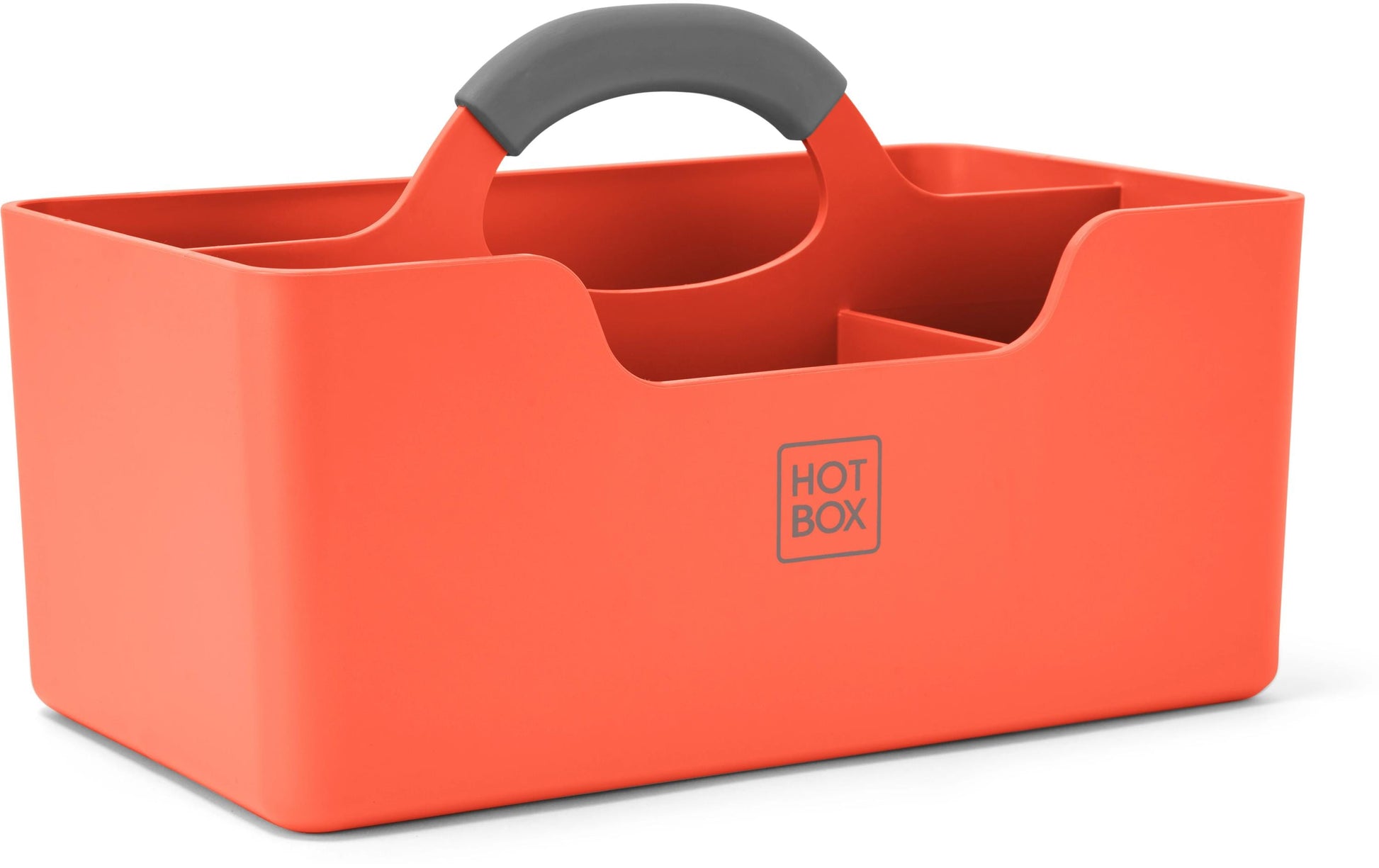Hotbox Aufbewahrungsbox – 4 Fächer, Rot, Polypropylen (PP), B 312 × H 190 × T 182 mm