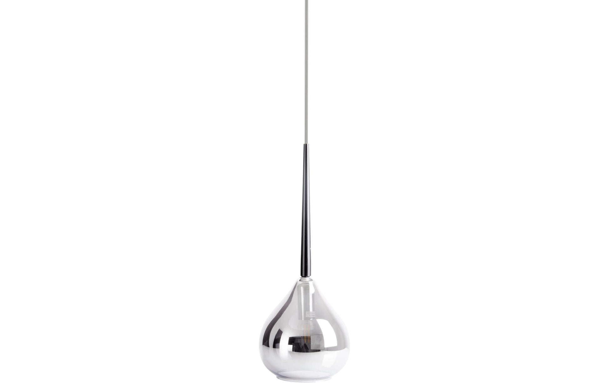 Näve Pendelleuchte Vaso – Ø 16 × 17 cm, 40 W, silber, Glas/Metall