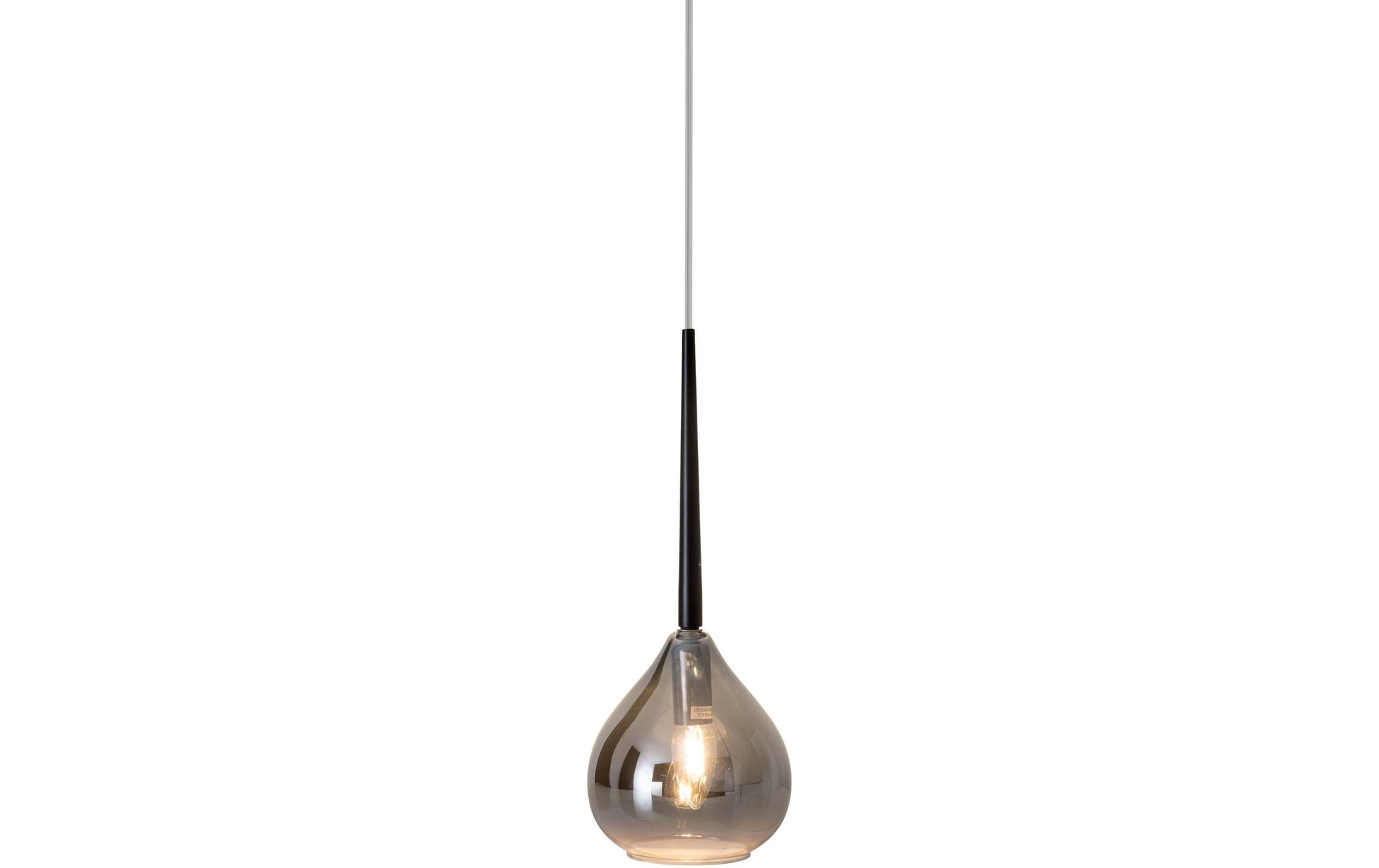 Näve Pendelleuchte Vaso – Ø 16 × 17 cm, 40 W, silber, Glas/Metall