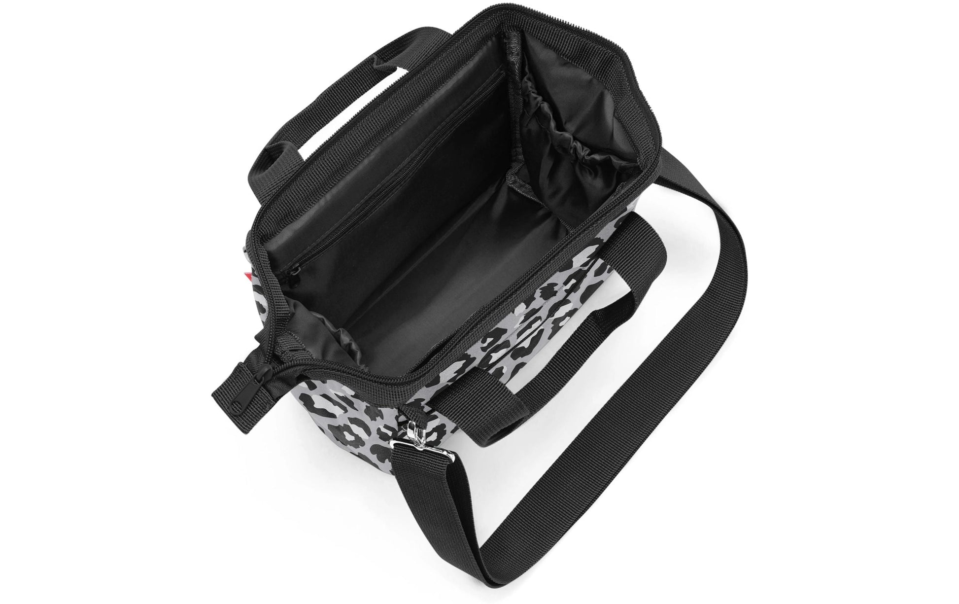 Reisenthel Allrounder Cross Umhängetasche – 4 l, Polyester, Leo Nero, 22 × 24 × 13 cm