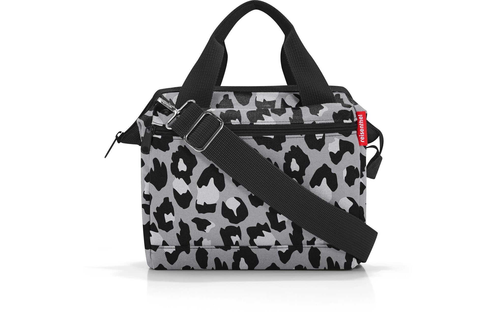 Reisenthel Allrounder Cross Umhängetasche – 4 l, Polyester, Leo Nero, 22 × 24 × 13 cm