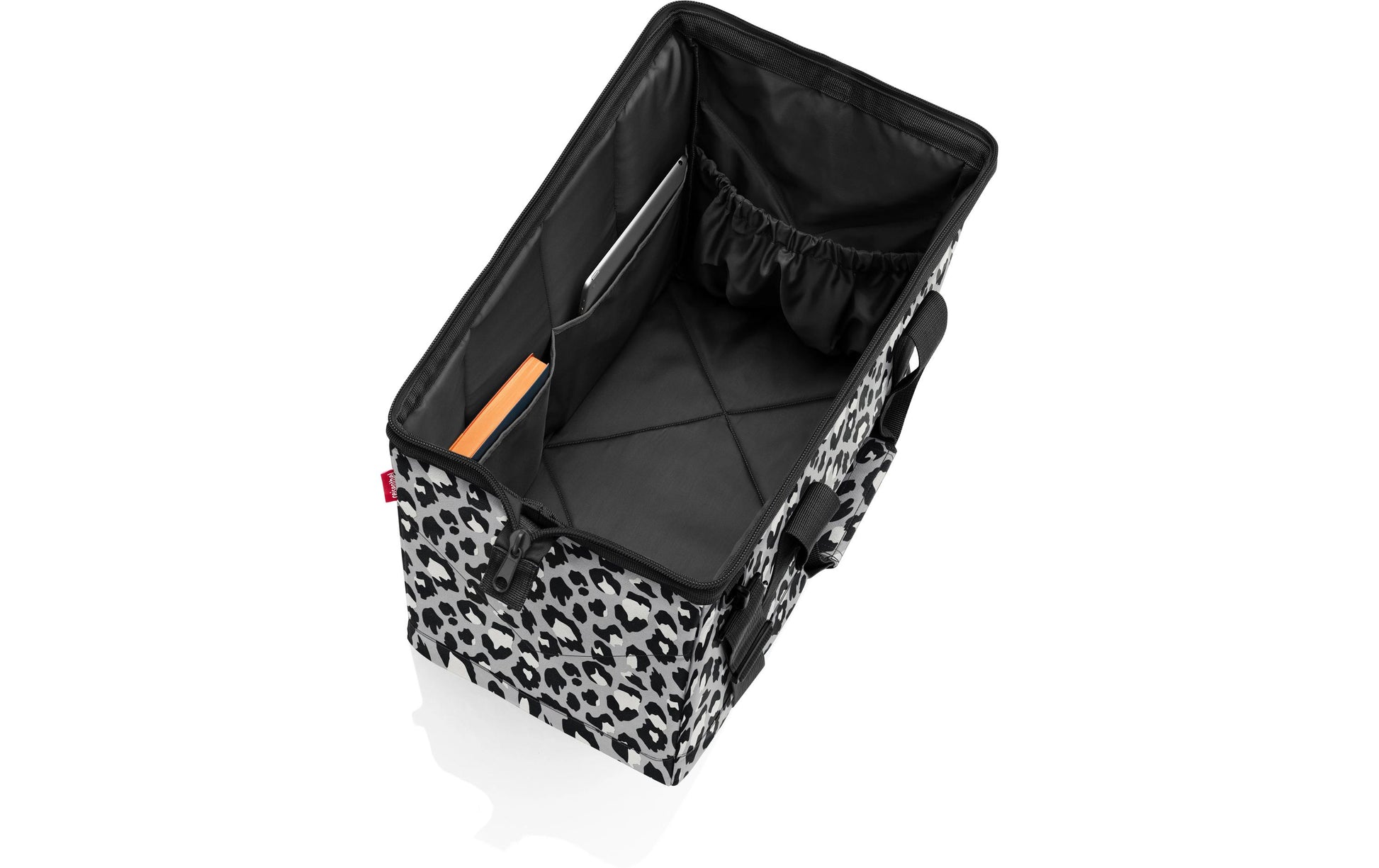 Reisenthel Umhängetasche Allrounder L – 30 l, Polyester, Leo Nero, 48 × 39,5 × 29 cm