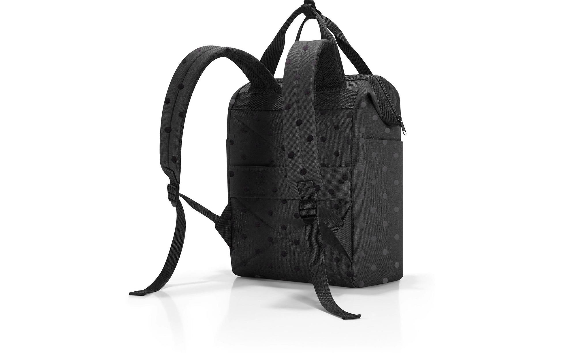 Reisenthel allrounder R – Freizeit-Rucksack – 12 l, Polyester, schwarz, Glossy Dots
