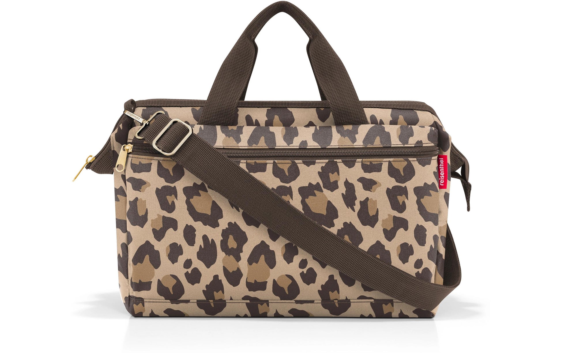 Reisenthel Umhängetasche Allrounder S Pocket – 11 l, Polyester, Leo Macchiato, 39 × 26 × 16.5 cm