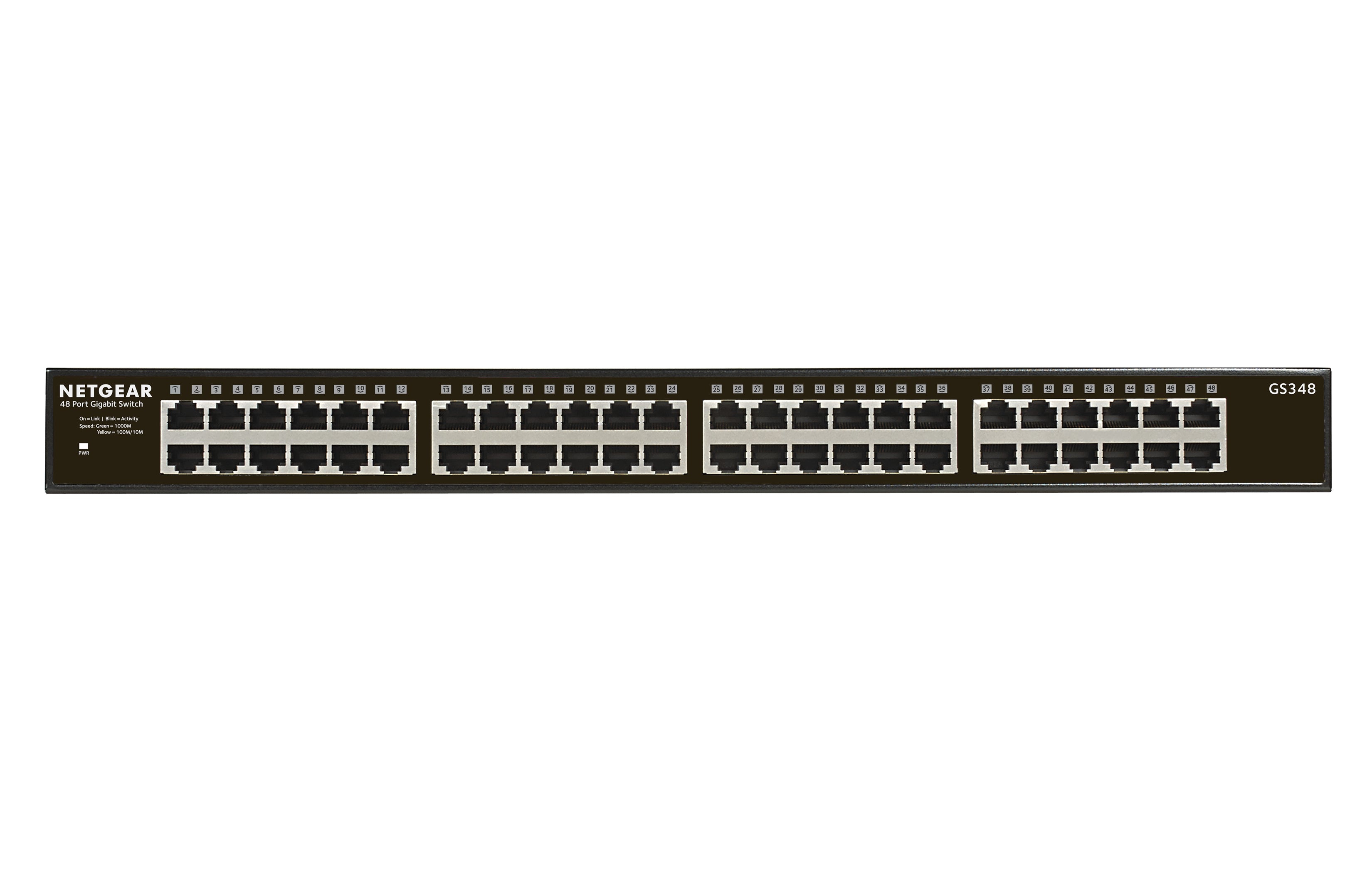NETGEAR GS348 – Switch (Unmanaged) – 48×GbE, 1U