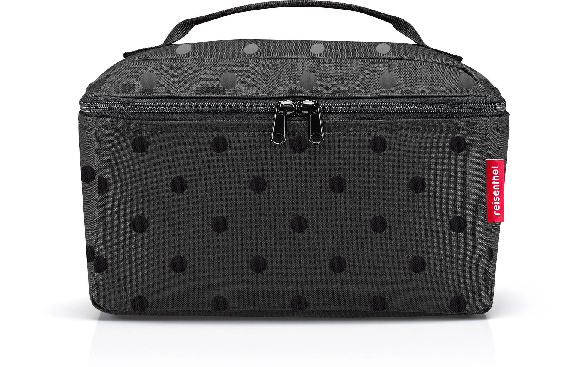 Reisenthel Kosmetiktasche – wasserfest – 4 l – recyceltes Polyester – Glossy Dots Schwarz – 1 Stk.