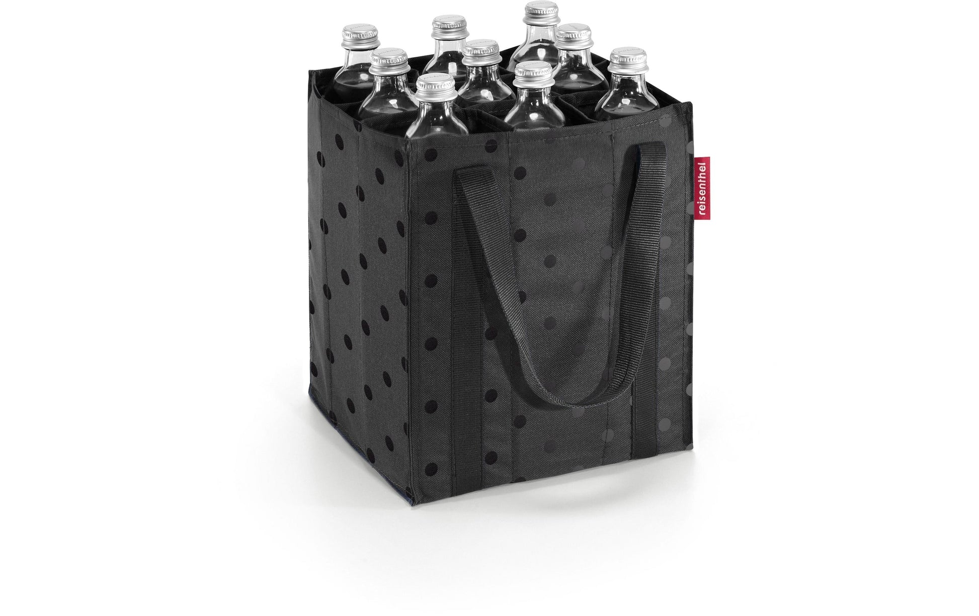 Reisenthel Stofftasche, Polyester, Motiv Glossy Dots Schwarz, 240×280×240 mm
