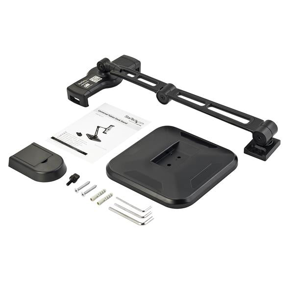 StarTech.com Tablet-Tischhalterung für iPad 4,7–12,9" – 360° drehbar, höhenverstellbar, Tisch/Wand, Schwarz