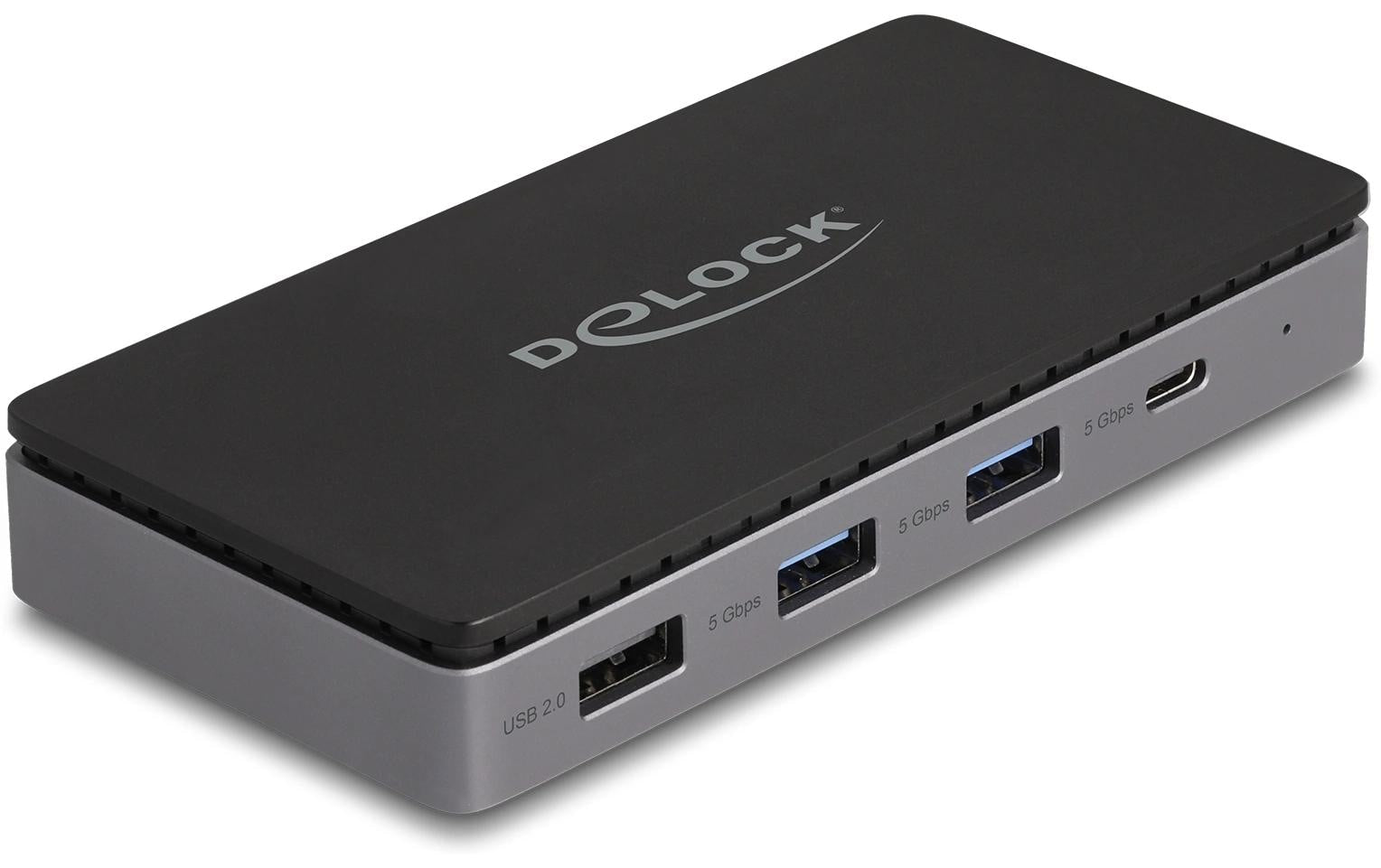DeLOCK Dockingstation – USB-C, 2× HDMI, 3× USB-A, 2× USB-C, 85 W PD, GbE, für Windows/Mac/Linux