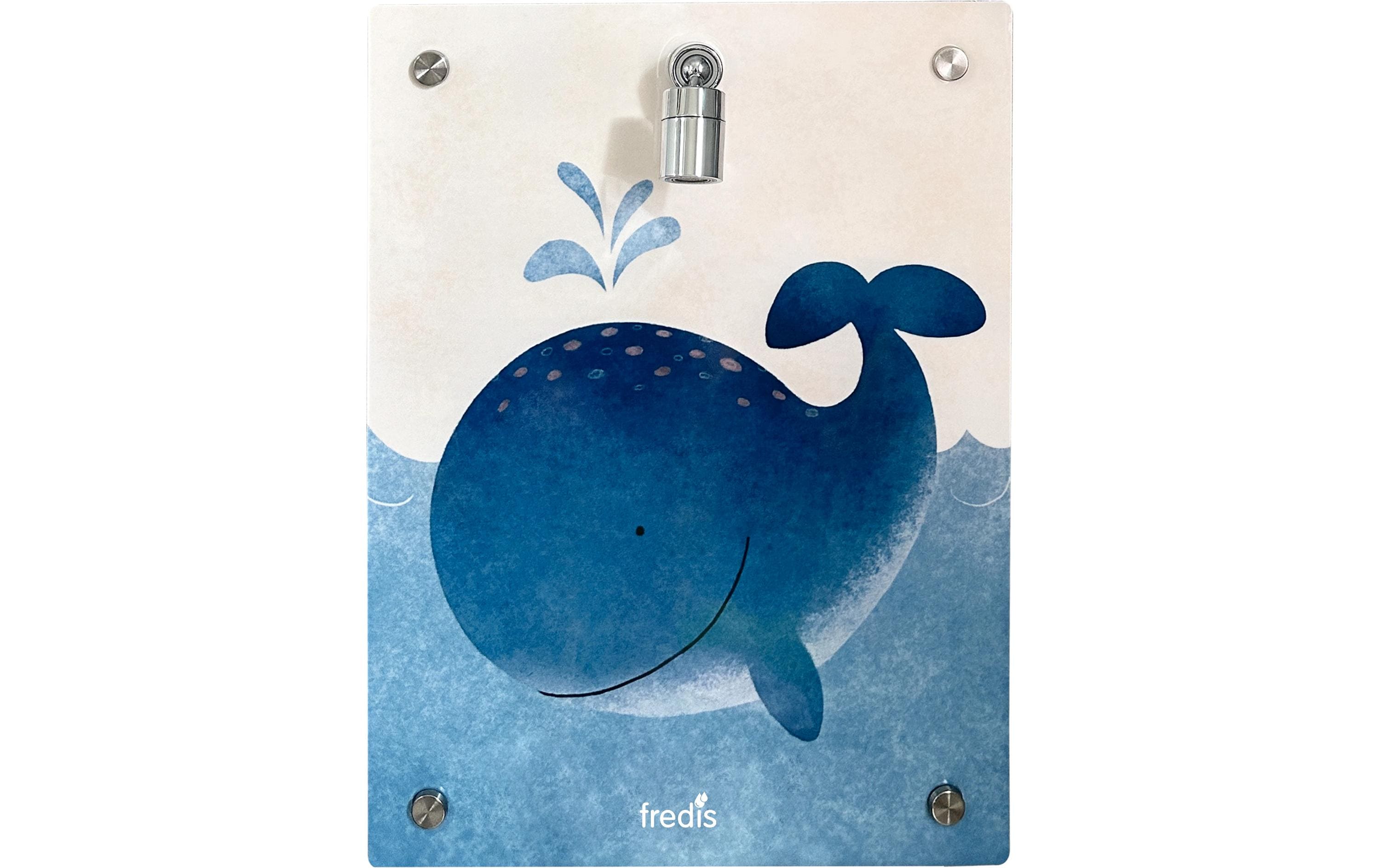 Fredis Kinderdusche Wal – 40×30 cm, Pazifikblau